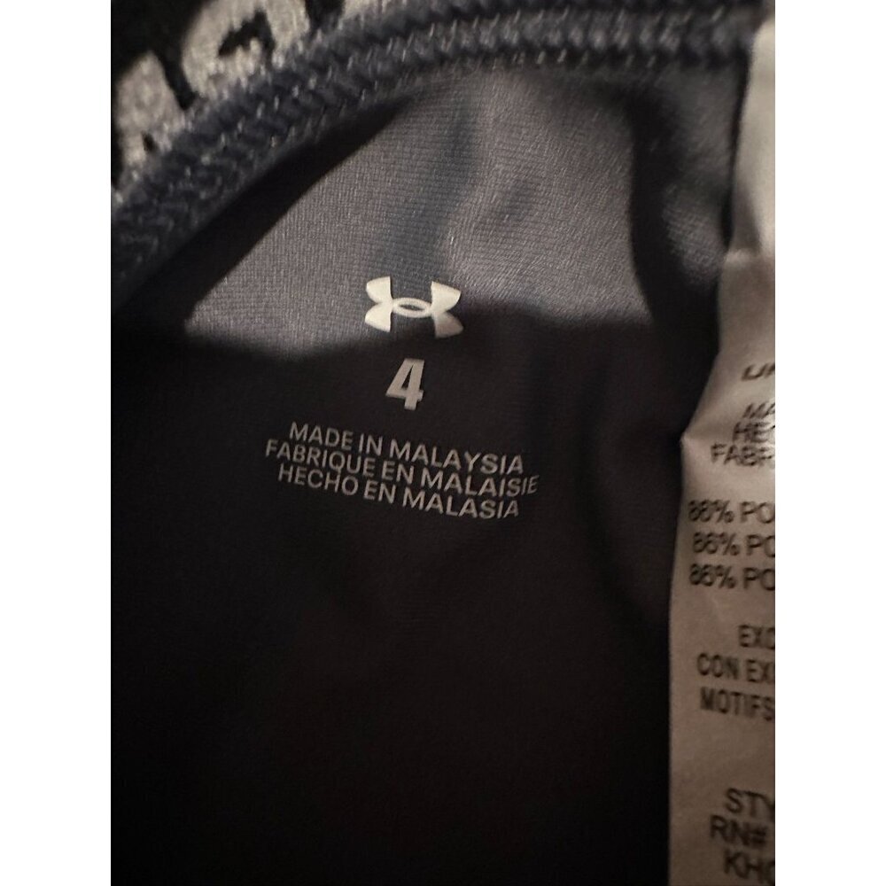 NWT Girl's Youth Under Armour UA Cropped FITTED Leggings Size 4 MSRP $30 - Picture 4 of 7